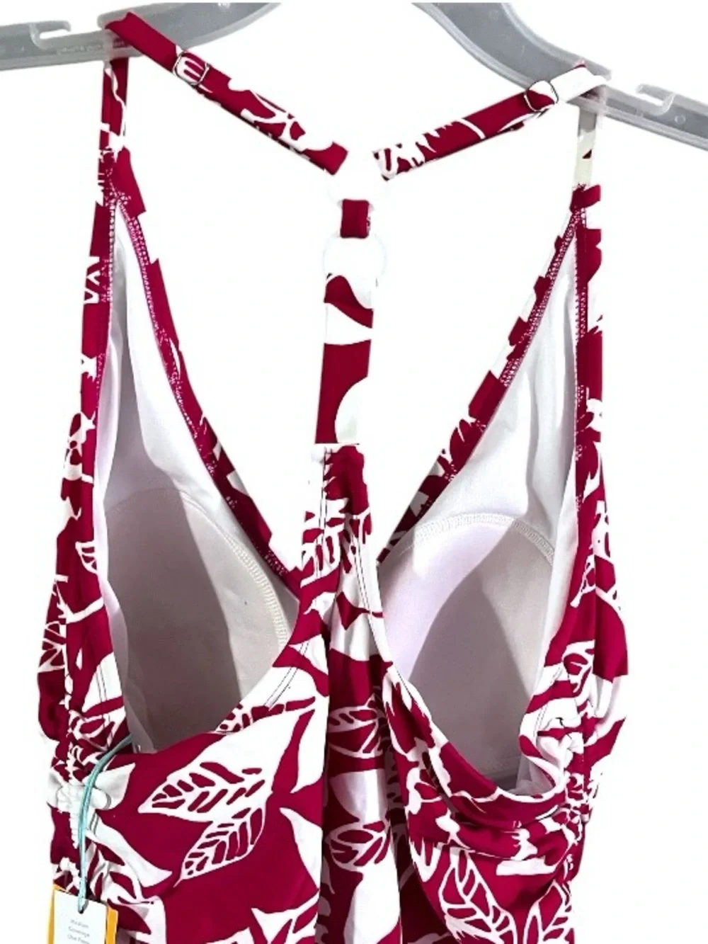 NWT Kona Sol Magenta& White Floral One-Piece Swimsuit Sz L